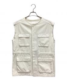 SHENERY（シーナリー）の古着「ノーカラーミリタリーベスト」｜ホワイト
