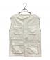 SHENERY（シーナリー）の古着「ノーカラーミリタリーベスト」｜ホワイト