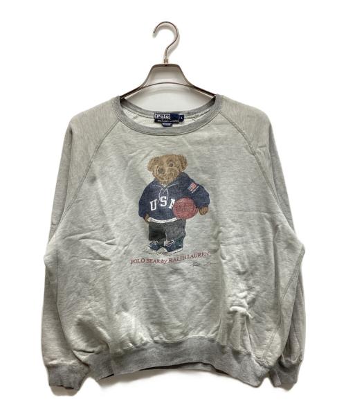 POLO RALPH LAUREN（ポロ・ラルフローレン）POLO RALPH LAUREN (ポロ・ラルフローレン) スウェット ライトグレー サイズ:Lの古着・服飾アイテム