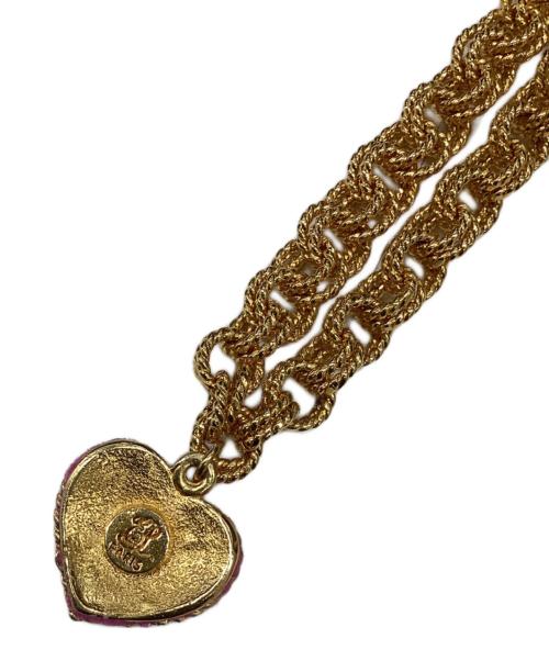 SONIA RYKIEL（ソニア リキエル）SONIA RYKIEL (ソニア リキエル) ヴィンテージハートモチーフネックレス ゴールドの古着・服飾アイテム
