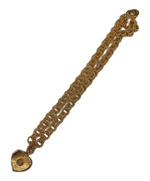 SONIA RYKIEL（ソニア リキエル）SONIA RYKIEL (ソニア リキエル) ヴィンテージハートモチーフネックレス ゴールドの古着・服飾アイテム