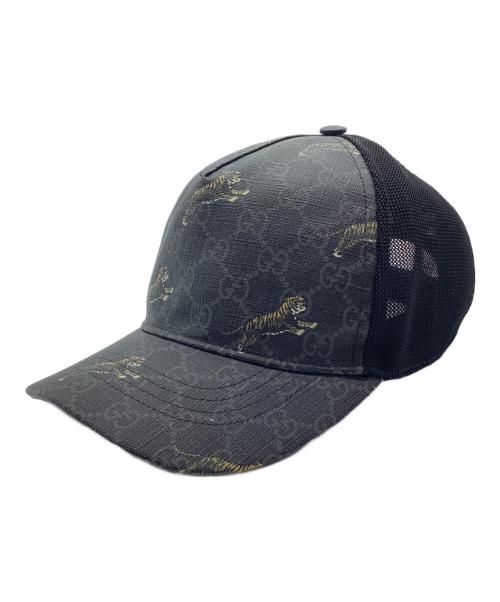 GUCCI（グッチ）GUCCI (グッチ) メッシュキャップ グレー×ブラックの古着・服飾アイテム