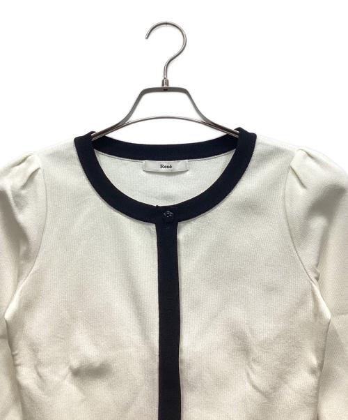 Rene（ルネ）Rene (ルネ) ジップカーディガン アイボリー サイズ:36の古着・服飾アイテム
