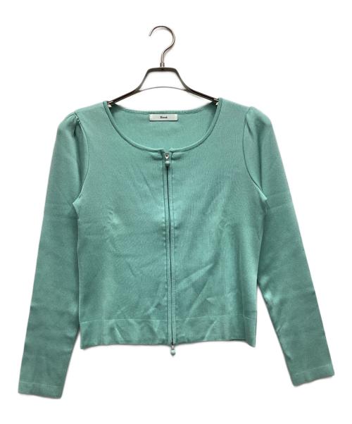 Rene（ルネ）Rene (ルネ) ジップカーディガン グリーン サイズ:38の古着・服飾アイテム