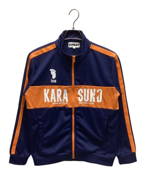 ■ハイキュー!!（ハイキュー!!）■ハイキュー!! (ハイキュー!!) トラックジャケット ネイビー×オレンジ サイズ:Lの古着・服飾アイテム