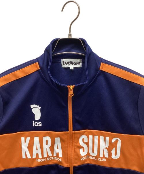 ■ハイキュー!!（ハイキュー!!）■ハイキュー!! (ハイキュー!!) トラックジャケット ネイビー×オレンジ サイズ:Lの古着・服飾アイテム