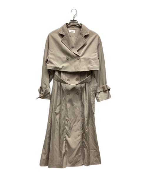 Snidel（スナイデル）Snidel (スナイデル) 3wayプリーツトレンチ ベージュの古着・服飾アイテム