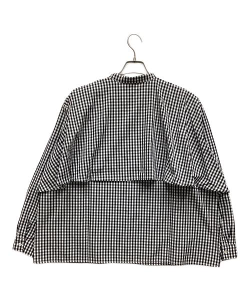 CRAFT STANDARD BOUTIQUE（クラフト スタンダード ブティック）CRAFT STANDARD BOUTIQUE (クラフト スタンダード ブティック) バックフリルシャツ ブラック×ホワイト サイズ:Fの古着・服飾アイテム