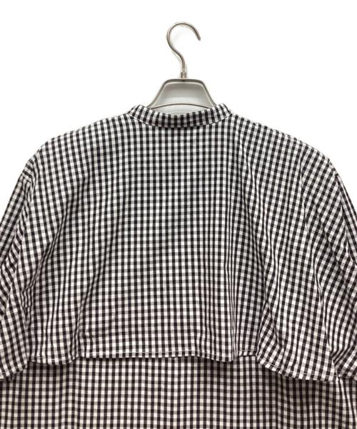 CRAFT STANDARD BOUTIQUE（クラフト スタンダード ブティック）CRAFT STANDARD BOUTIQUE (クラフト スタンダード ブティック) バックフリルシャツ ブラック×ホワイト サイズ:Fの古着・服飾アイテム