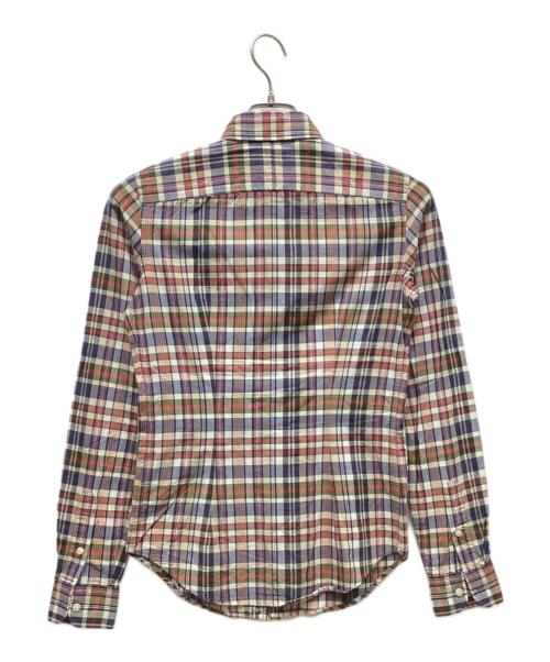 Rugby Ralph Lauren（ラグビーラルフローレン）Rugby Ralph Lauren (ラグビーラルフローレン) 長袖シャツ レッド×ネイビーの古着・服飾アイテム