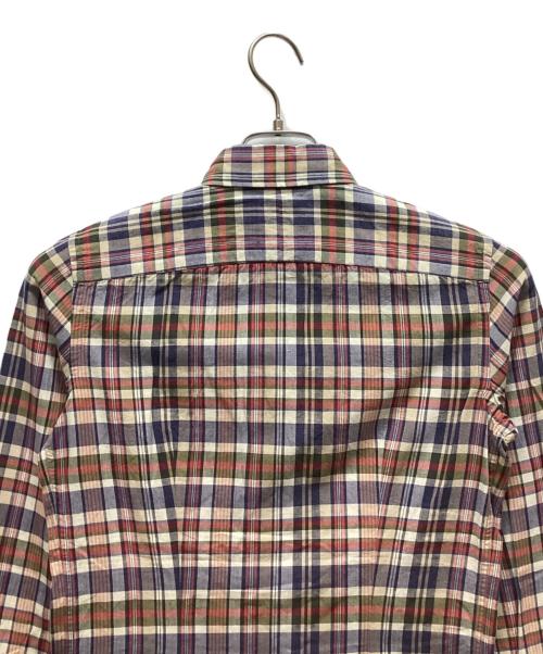 Rugby Ralph Lauren（ラグビーラルフローレン）Rugby Ralph Lauren (ラグビーラルフローレン) 長袖シャツ レッド×ネイビーの古着・服飾アイテム