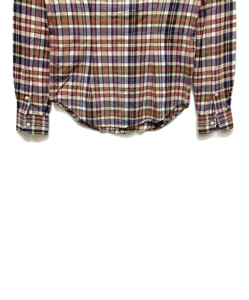 Rugby Ralph Lauren（ラグビーラルフローレン）Rugby Ralph Lauren (ラグビーラルフローレン) 長袖シャツ レッド×ネイビーの古着・服飾アイテム