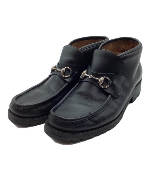 GUCCI（グッチ）GUCCI (グッチ) ホースビットブーツ ブラック サイズ:42の古着・服飾アイテム