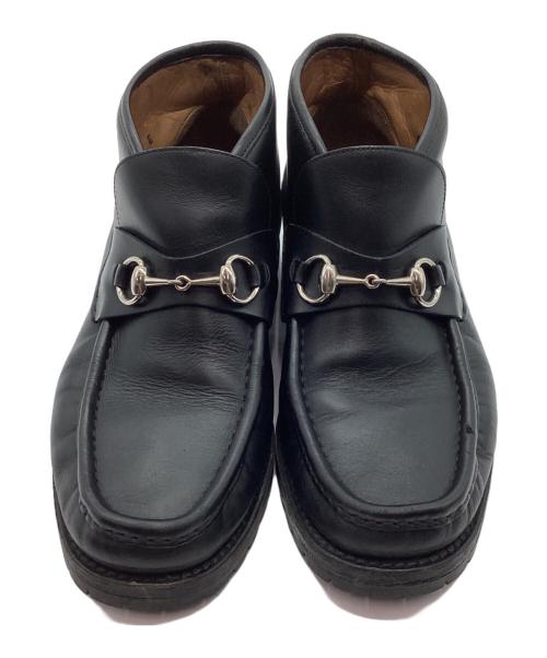 GUCCI（グッチ）GUCCI (グッチ) ホースビットブーツ ブラック サイズ:42の古着・服飾アイテム