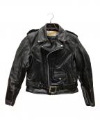 Schottショット）の古着「レザーライダースジャケット」｜ブラック