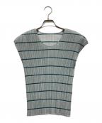PLEATS PLEASE×ISSEY MIYAKEプリーツプリーズ×イッセイミヤケ）の古着「ノースリーブカットソー」｜ブルー