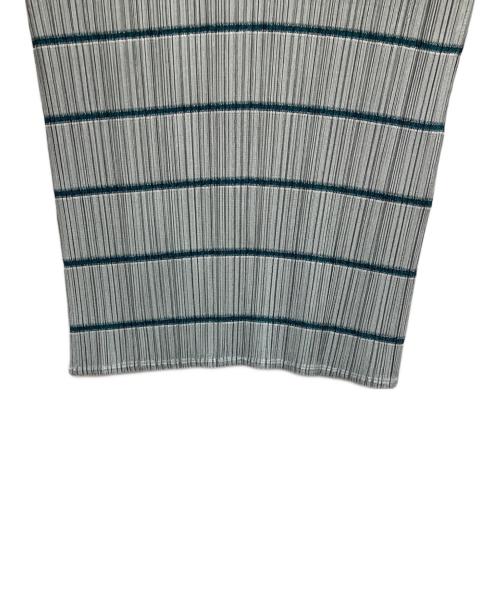 PLEATS PLEASE（プリーツプリーズ）PLEATS PLEASE (プリーツプリーズ) ISSEY MIYAKE (イッセイミヤケ) ノースリーブカットソー ブルー サイズ:Lの古着・服飾アイテム