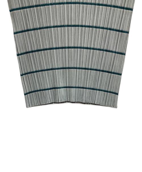 PLEATS PLEASE（プリーツプリーズ）PLEATS PLEASE (プリーツプリーズ) ISSEY MIYAKE (イッセイミヤケ) ノースリーブカットソー ブルー サイズ:Lの古着・服飾アイテム