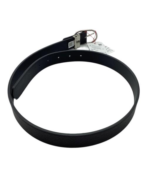 NEW BALANCE（ニューバランス）NEW BALANCE (ニューバランス) シンセティックレザー ロゴプリント ベルト ブラック 未使用品の古着・服飾アイテム