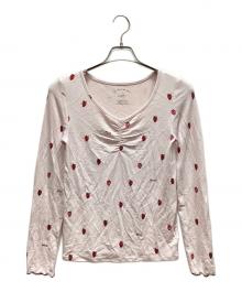 gelato pique（ジェラートピケ）の古着「ストロベリー柄ロンT」｜ピンク