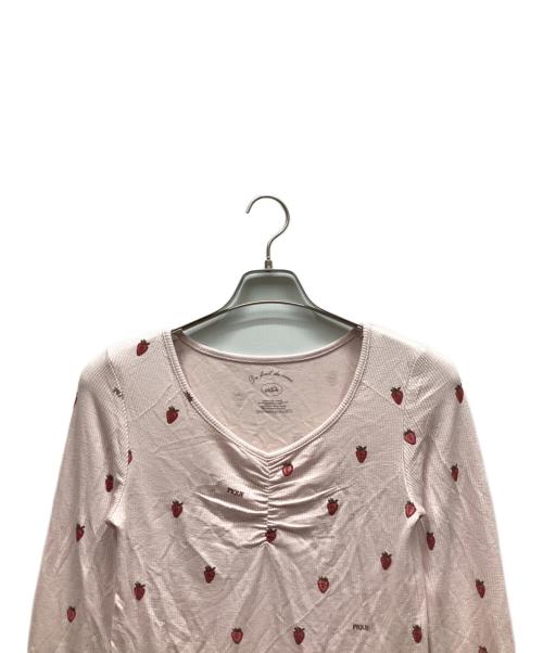 gelato pique（ジェラートピケ）gelato pique (ジェラートピケ) ストロベリー柄ロンT ピンク サイズ:ONESIZEの古着・服飾アイテム