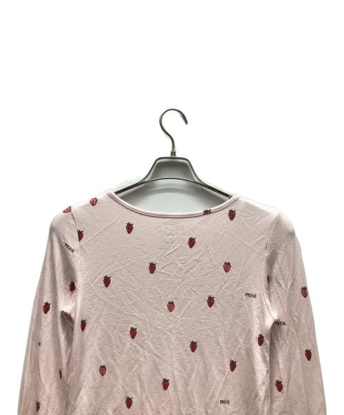 gelato pique（ジェラートピケ）gelato pique (ジェラートピケ) ストロベリー柄ロンT ピンク サイズ:ONESIZEの古着・服飾アイテム