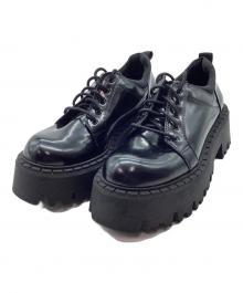 ZARA（ザラ）の古着「厚底レースアップシューズ」｜ブラック