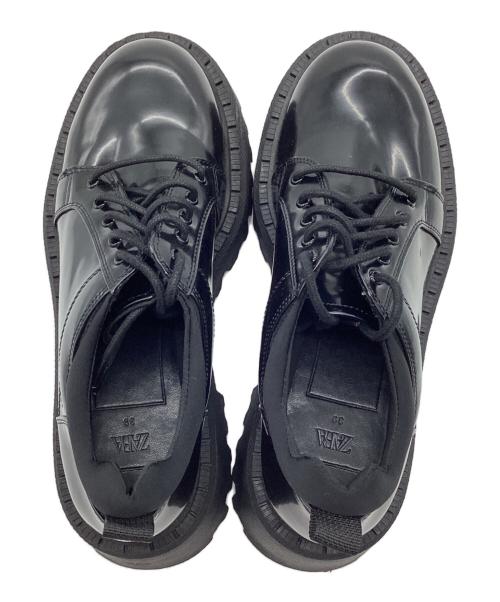 ZARA（ザラ）ZARA (ザラ) 厚底レースアップシューズ ブラック サイズ:39の古着・服飾アイテム