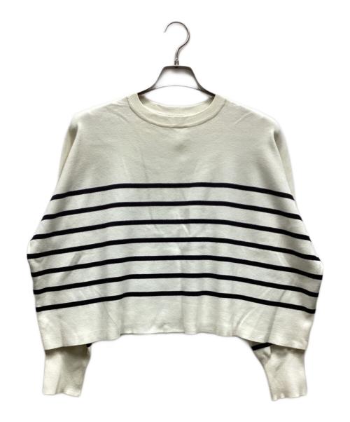 LE PHIL（ル フィル）LE PHIL (ル フィル) ボーダーニット ホワイト×ブラック サイズ:Fの古着・服飾アイテム