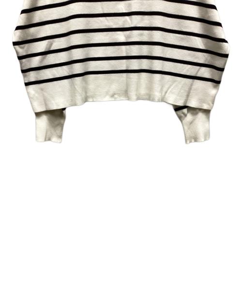 LE PHIL（ル フィル）LE PHIL (ル フィル) ボーダーニット ホワイト×ブラック サイズ:Fの古着・服飾アイテム