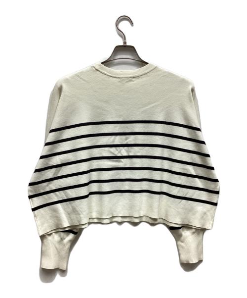 LE PHIL（ル フィル）LE PHIL (ル フィル) ボーダーニット ホワイト×ブラック サイズ:Fの古着・服飾アイテム