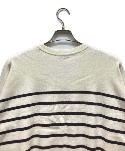 LE PHIL（ル フィル）LE PHIL (ル フィル) ボーダーニット ホワイト×ブラック サイズ:Fの古着・服飾アイテム