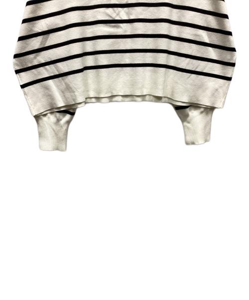 LE PHIL（ル フィル）LE PHIL (ル フィル) ボーダーニット ホワイト×ブラック サイズ:Fの古着・服飾アイテム