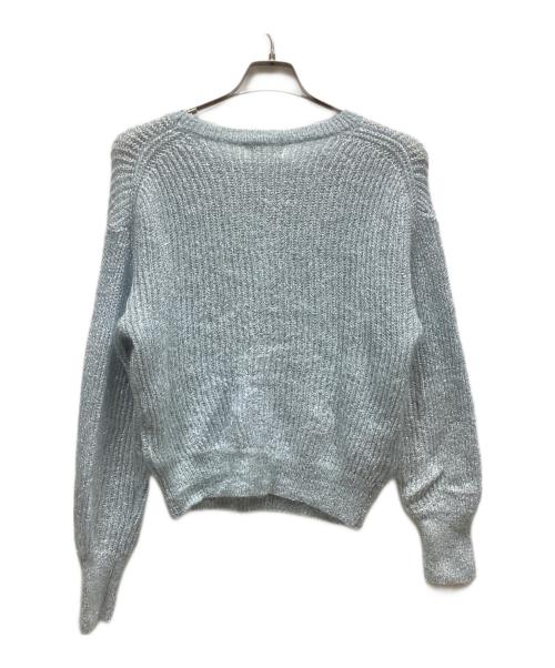 la butique bon bon（-）la butique bon bon (-) ニット ブルー サイズ:Fの古着・服飾アイテム