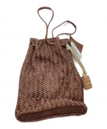 TIBERIO FERRETTI（ティベリオ・フェレッティ）の古着「レザードローストリングバッグ」｜ブラウン