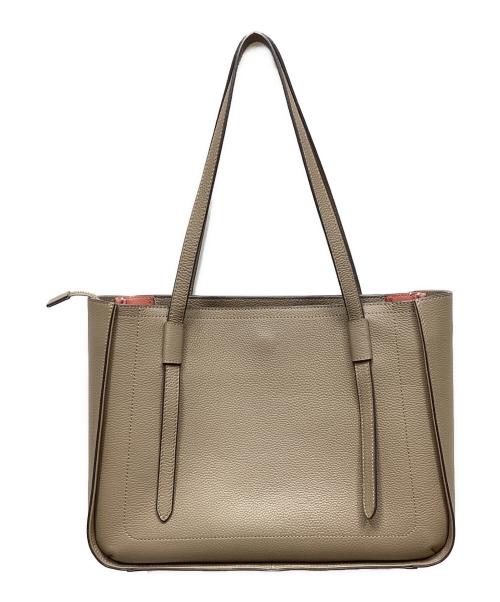 Samantha Thavasa（サマンサタバサ）Samantha Thavasa (サマンサタバサ) レザートートバッグ ベージュの古着・服飾アイテム