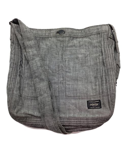 PORTER（ポーター）PORTER (ポーター) ショルダーバッグ ライトグレーの古着・服飾アイテム