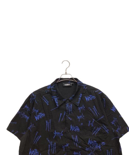 Wasted Paris（ウェイステッドパリス）Wasted Paris (ウェイステッドパリス) 半袖シャツ ブラック サイズ:Lの古着・服飾アイテム
