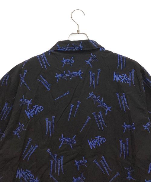 Wasted Paris（ウェイステッドパリス）Wasted Paris (ウェイステッドパリス) 半袖シャツ ブラック サイズ:Lの古着・服飾アイテム