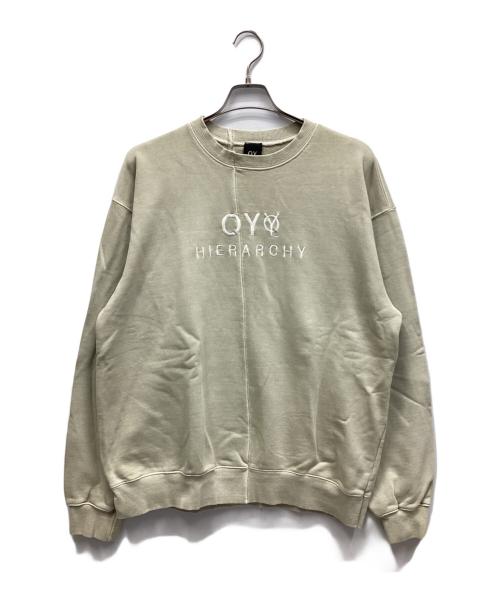 OY（オーワイ）OY (オーワイ) カッティングピグメントトレーナー ベージュ サイズ:Sの古着・服飾アイテム