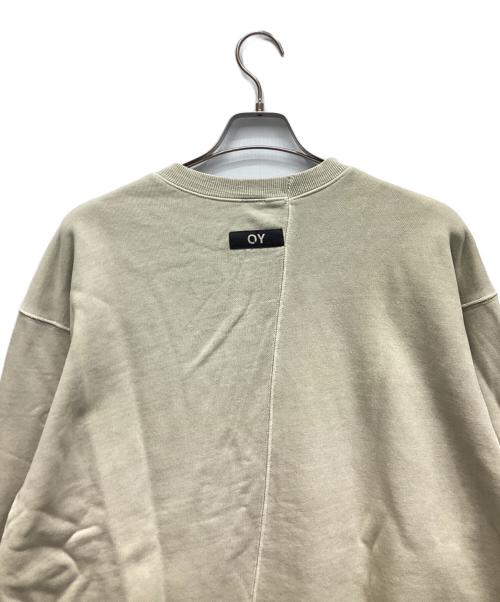 OY（オーワイ）OY (オーワイ) カッティングピグメントトレーナー ベージュ サイズ:Sの古着・服飾アイテム