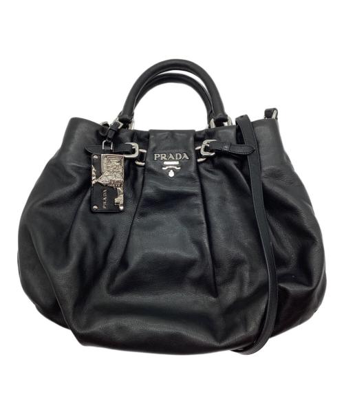 PRADA（プラダ）PRADA (プラダ) 2WAYバッグ ブラックの古着・服飾アイテム