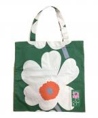 marimekko×unikkoマリメッコ×）の古着「トートバッグ」｜グリーン
