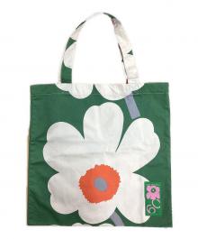 marimekko×unikko（マリメッコ）の古着「トートバッグ」｜グリーン