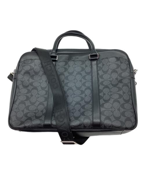 COACH（コーチ）COACH (コーチ) ブリーフケース グレー×ブラックの古着・服飾アイテム