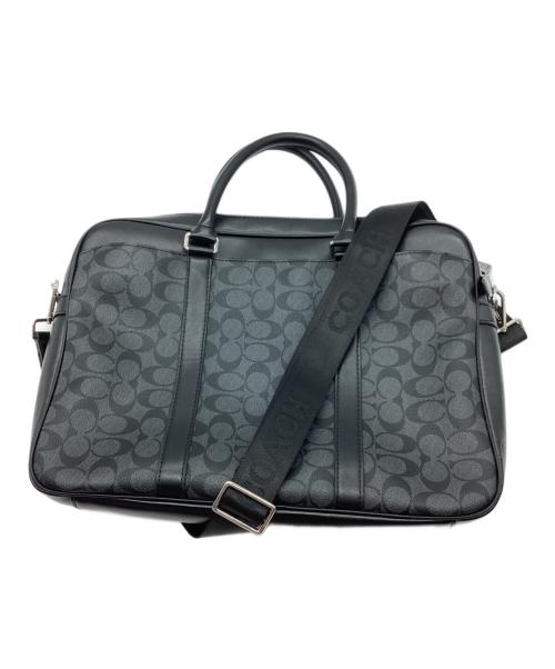 COACH（コーチ）COACH (コーチ) ブリーフケース グレー×ブラックの古着・服飾アイテム
