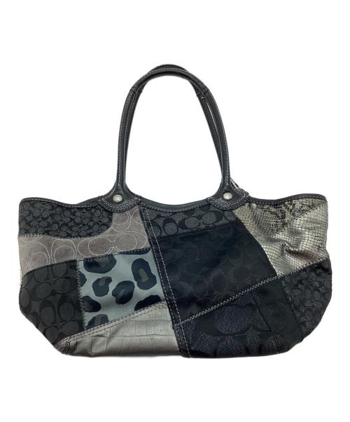 COACH（コーチ）COACH (コーチ) トートバッグ ブラック×グレーの古着・服飾アイテム