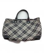 BURBERRY BLUE LABELバーバリー ブルー レーベル）の古着「トートバッグ」｜ブラック×ホワイト