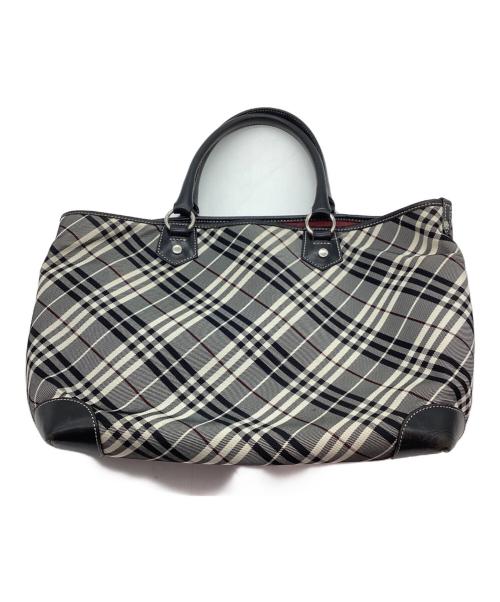 BURBERRY BLUE LABEL（バーバリー ブルー レーベル）BURBERRY BLUE LABEL (バーバリー ブルー レーベル) トートバッグ ブラック×ホワイトの古着・服飾アイテム