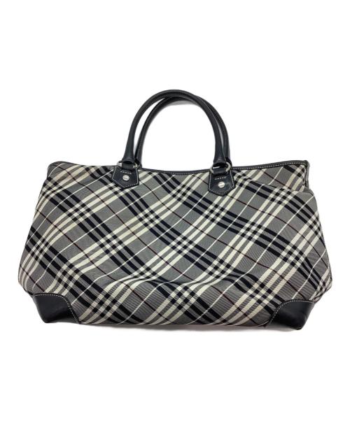 BURBERRY BLUE LABEL（バーバリー ブルー レーベル）BURBERRY BLUE LABEL (バーバリー ブルー レーベル) トートバッグ ブラック×ホワイトの古着・服飾アイテム